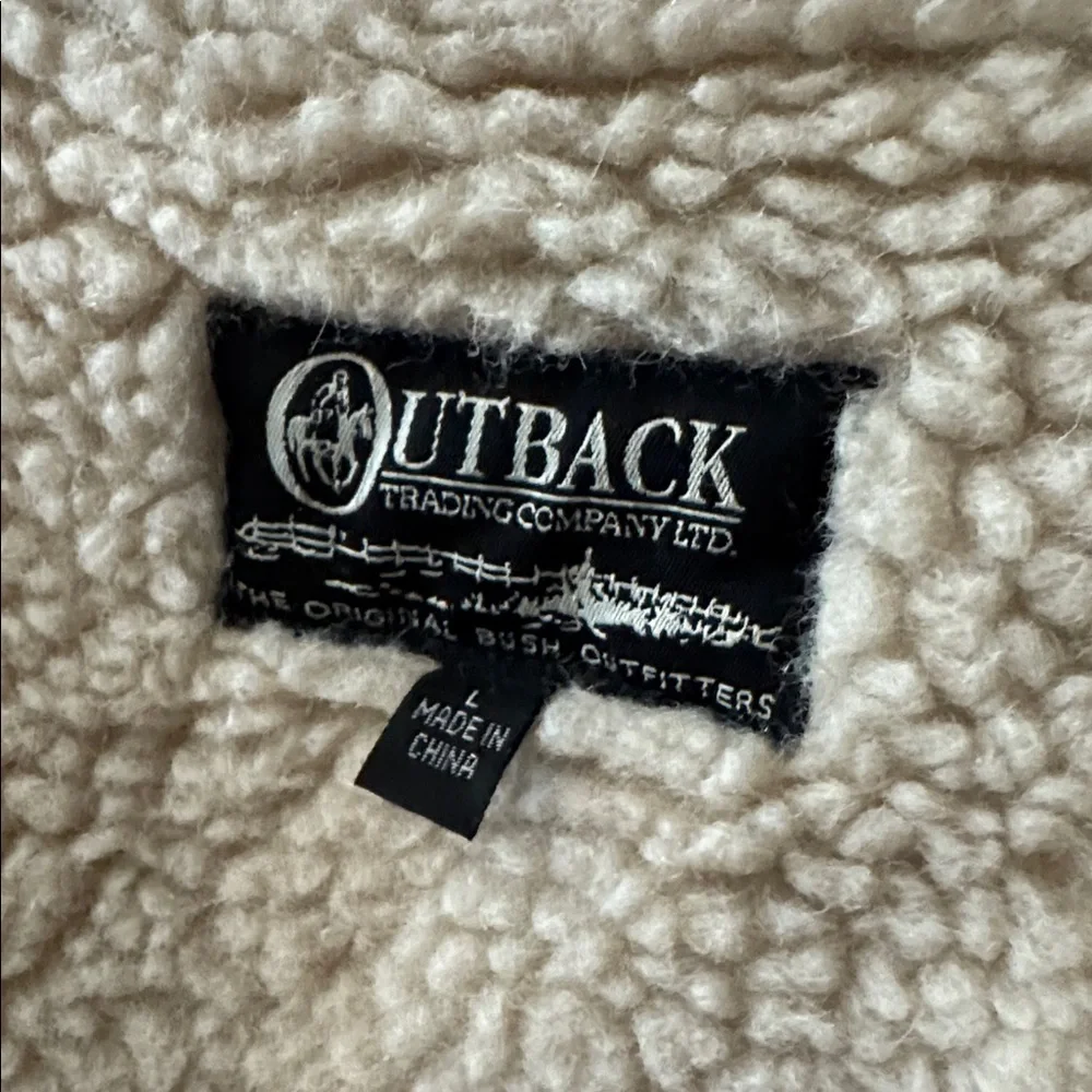 Outback Trading Company Bush Outfitters 100% Wool Large Button In Jacket Liner - Picture 12 of 14